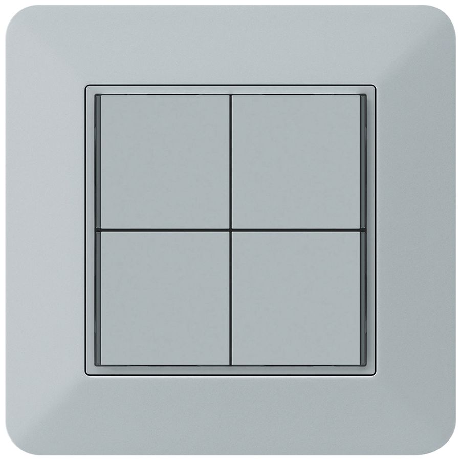 UP-Taster KNX KTR 4×Tasten 4×Betätigungspunkte LED grau