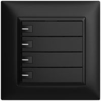 Pulsante INC KNX 4×EDIZIOdue nero RGB con LED