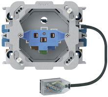 EB-Steckdose 1×Typ 13/23 Hager L3 Technofil mit EB-Dose G3