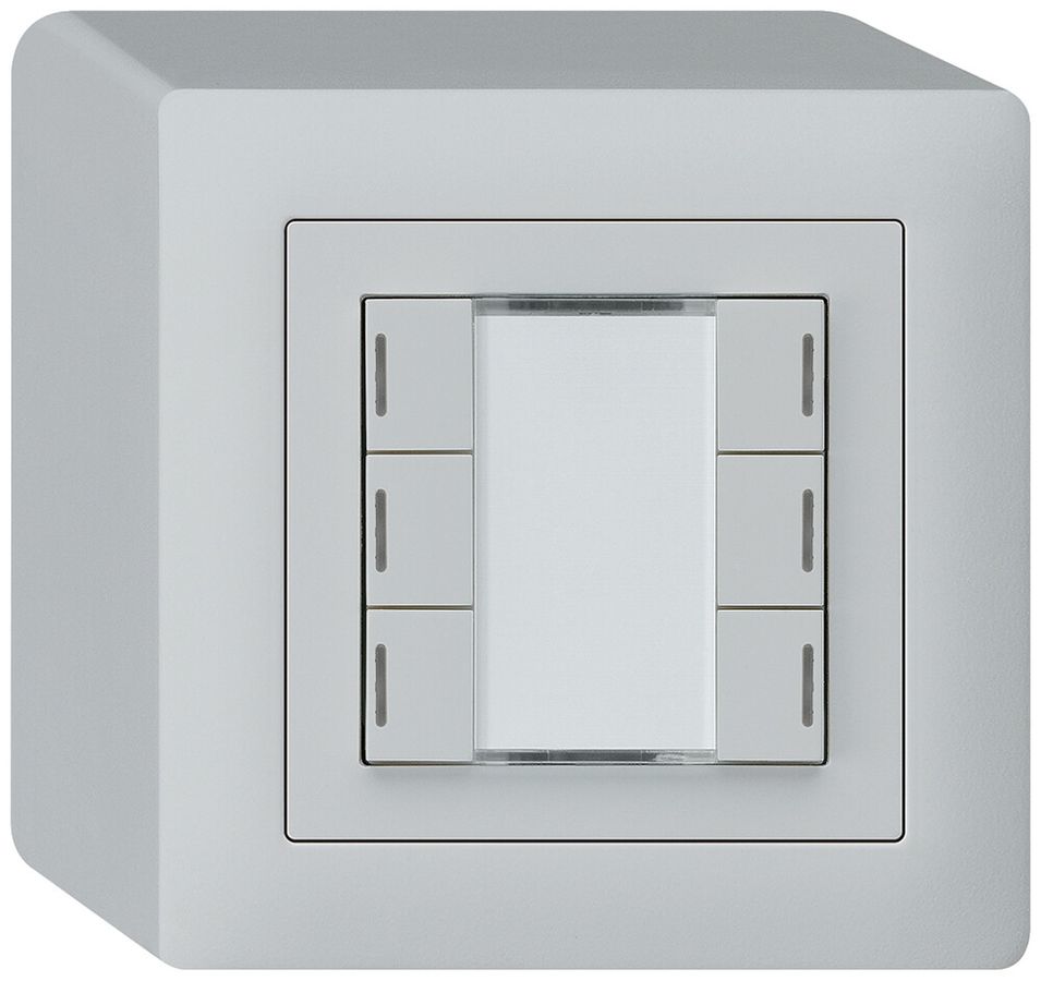 AP-Taster kallysto KNX 6×hellgrau RGB LED s/e-link