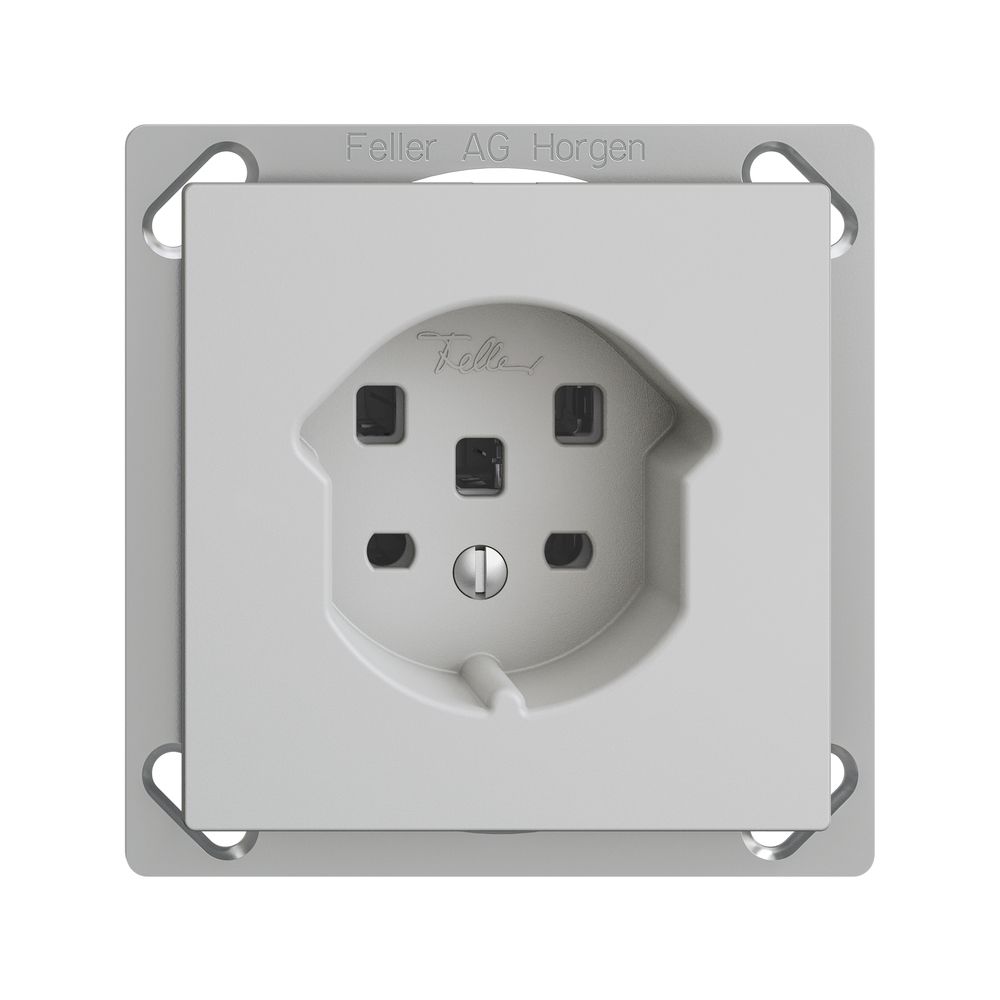 EB-Steckdose EDIZIOdue T25 16A hellgrau, mit Steckklemmen