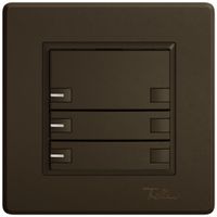 UP-KNX-Taster RGB EDIZIO.liv SNAPFIX® Temperaturfüh.RGB-LED 3×T 2-Tbed.br