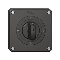 Drehschalter NEVO N.CO 5/1L, mit Drehgriff, KS, 0-1-2-3, schwarz