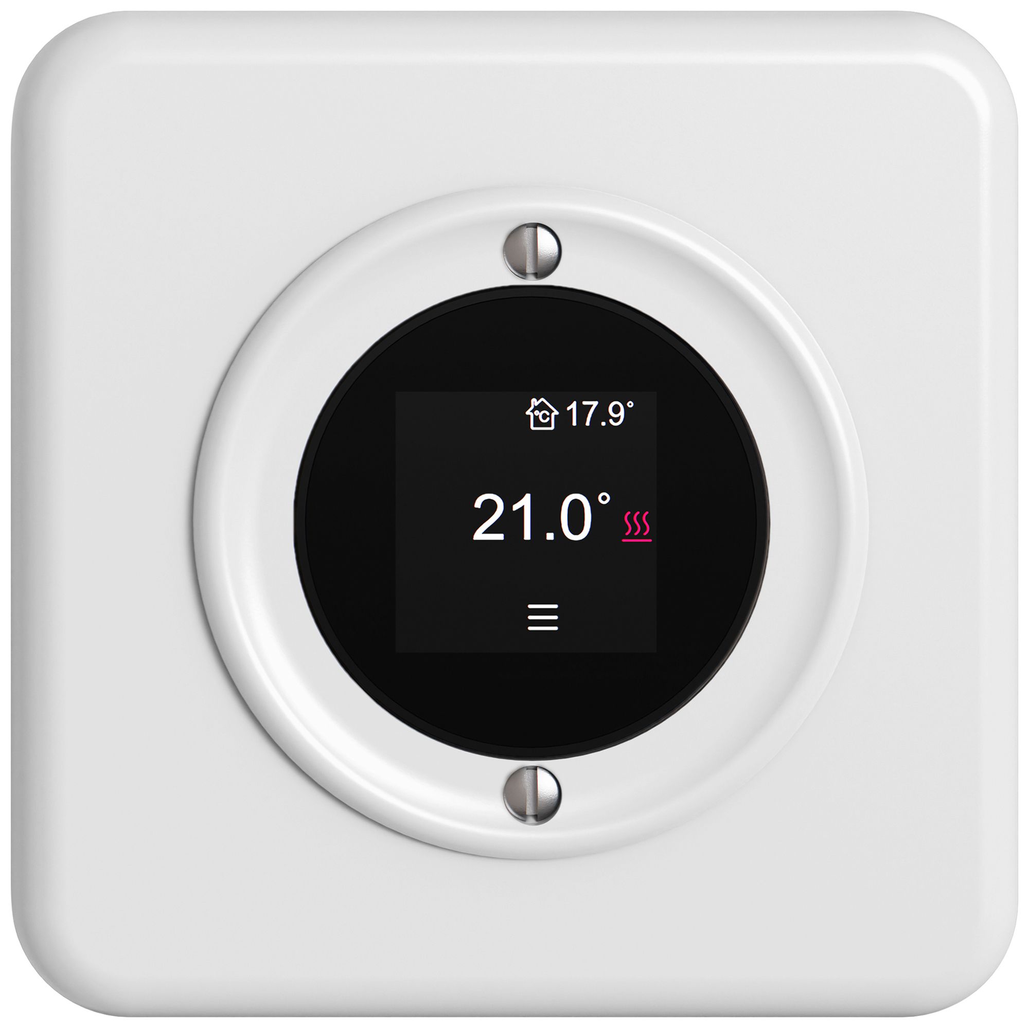 UP-Raumthermostat STANDARDdue SNAPFIX® 230VAC 4…30°C 90×90mm weiss
