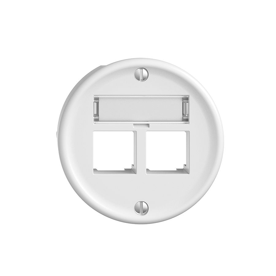 Kit de montage S-One STANDARDdue Q pour 2×RJ45 droite, blanc