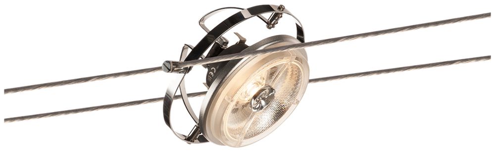 Projecteur SLV QRB pour TENSEO, G53 35W orientable IP20 chromé