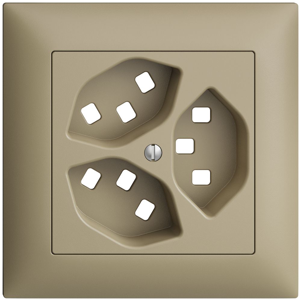 Kit frontal ENC EDIZIOdue sand 88×88mm 3×T23