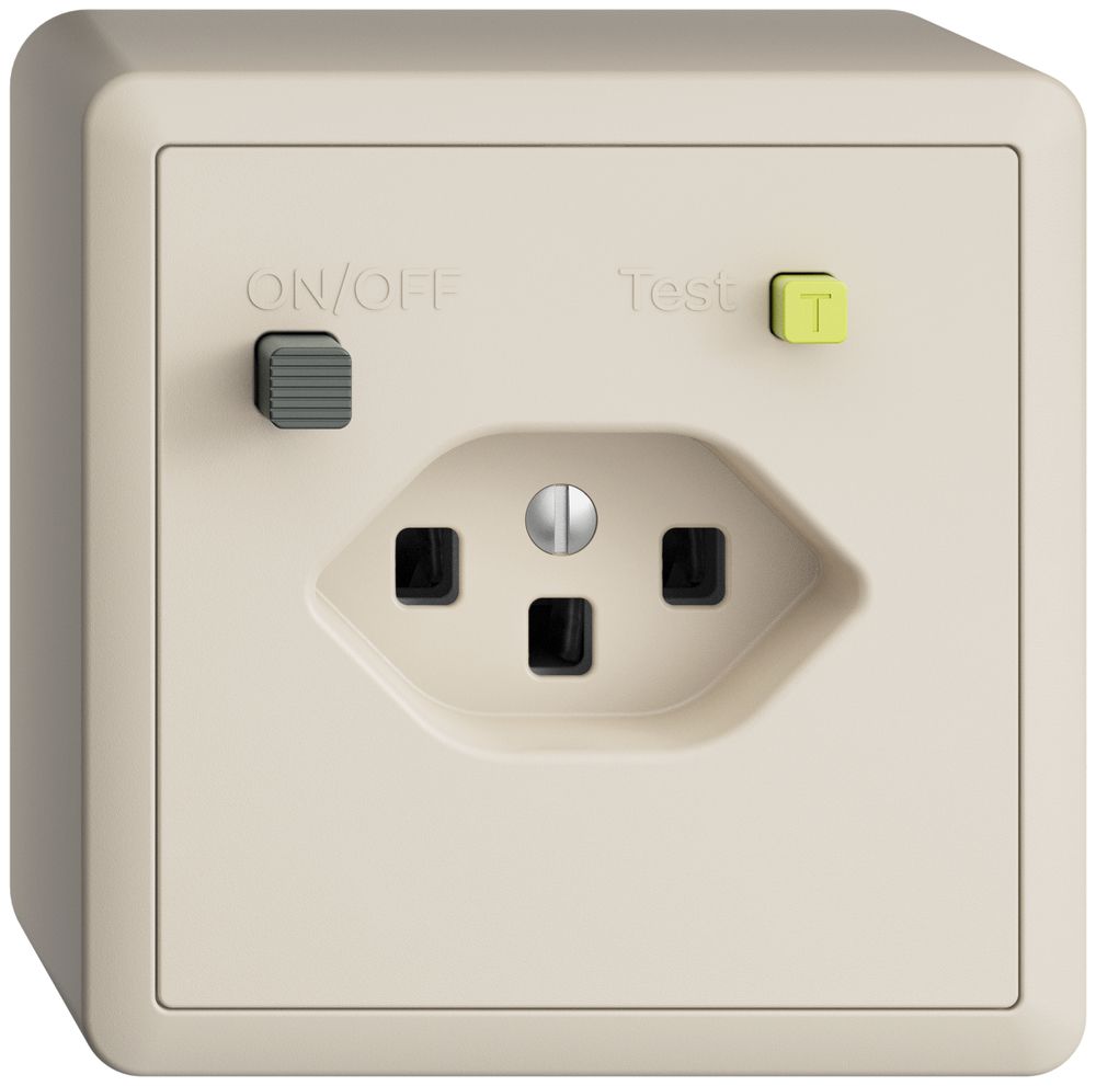 AP-Steckdose EDIZIOdue T23 FI 30mA crema