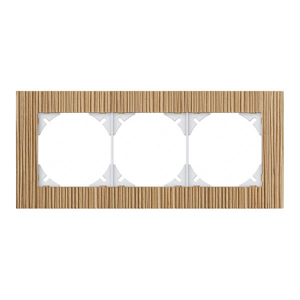 Cadre de rec.EDIZIOdue prestige 1×3 chêne relief