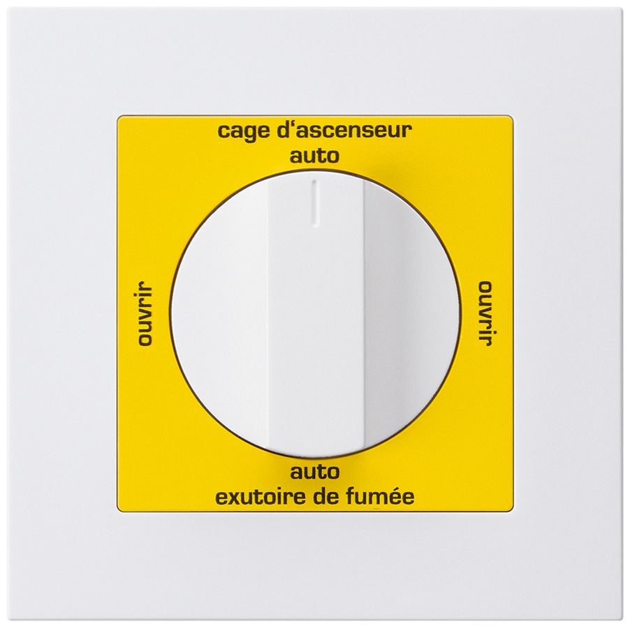 Interrupteur rotatif ENC kallysto.pro pour exutoire fumée français blanc