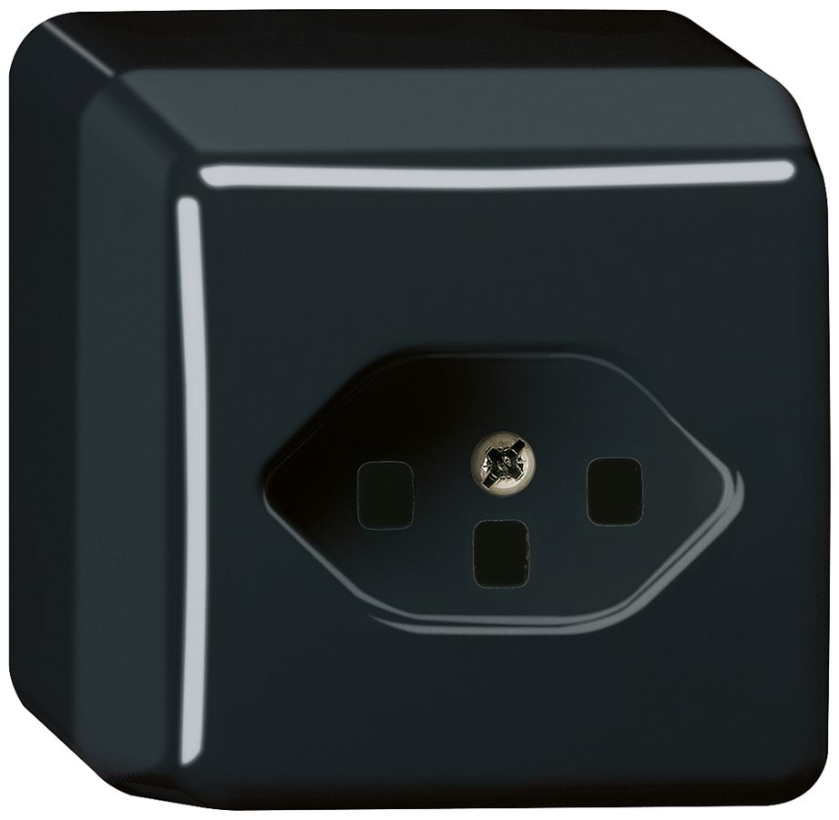 Prise AP basico 1×T23, noir