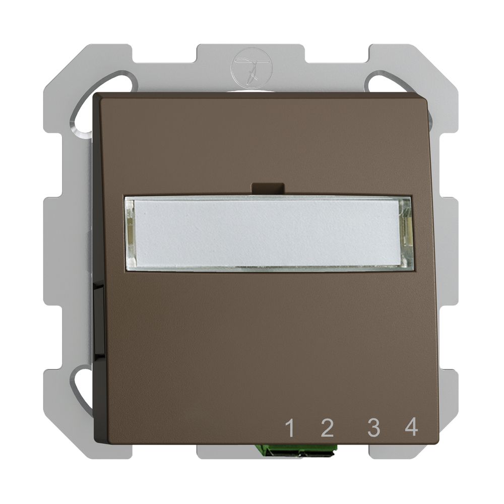 UP-Anschlussdose FTTH EDIZIOdue FH 1×LC APC Duplex FM coffee