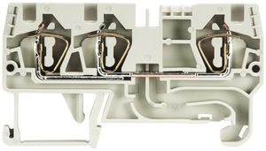 Morsetto passaggio componibile WKFN 0.13…6mm² 32A 800V 3×molla 1 pi.35mm gr