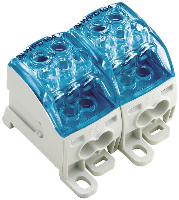 Bloc de distribution WM WPD 204 1P 164A 2×entr 10×sort 1.5…16mm² 1.5…25mm²