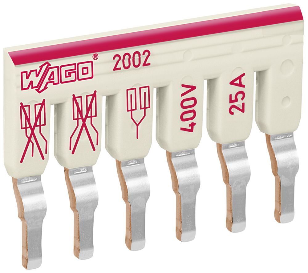 Pont intercalable WAGO 1…6 25A 400V 6kV isolé 29.9mm gris