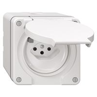 NAP-FI-Steckdose NEVO, 30mA, Typ 13, mit Anschlussklemmen, weiss