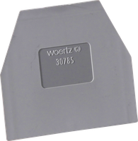 Abschlusswand 35mm² grau