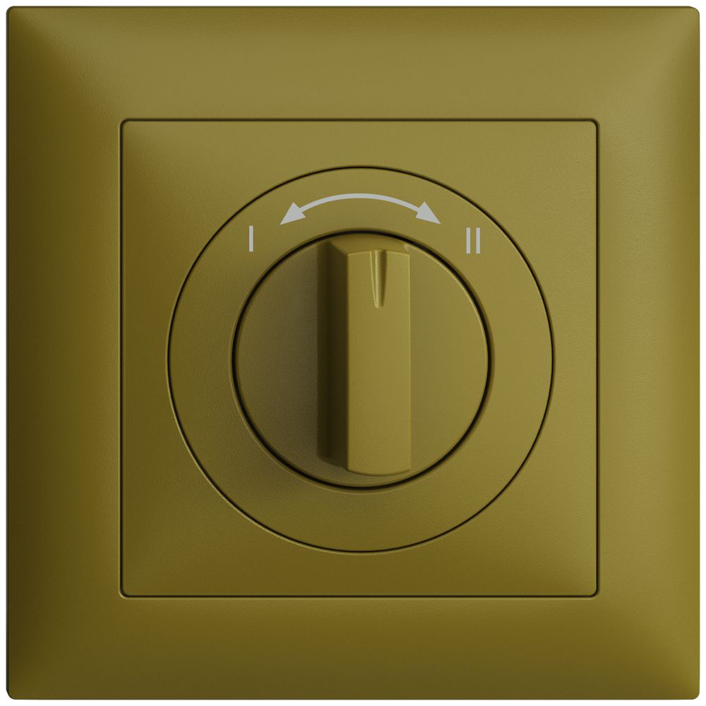 Frontset EDIZIOdue I<->II olive 88×88mm für Schwenktaster