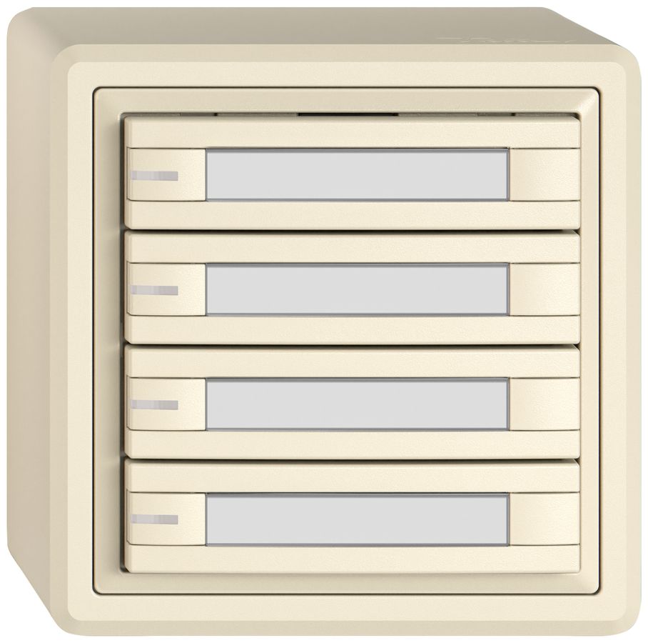 AP-Universaltaster EDIZIO.liv UNI SNAPFIX® m.LED RGB 8× 1-Tbed.Pap.cr