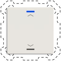 EB-Taster KNX RGBW MDT TAL-60T1A11.02S Temp 1T/2B weiss matt "Jalousie"