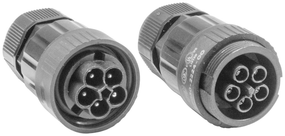 Steckvorrichtung Compact High Bay, Stecker/Kupplung, 5-polig, IP65, schwarz