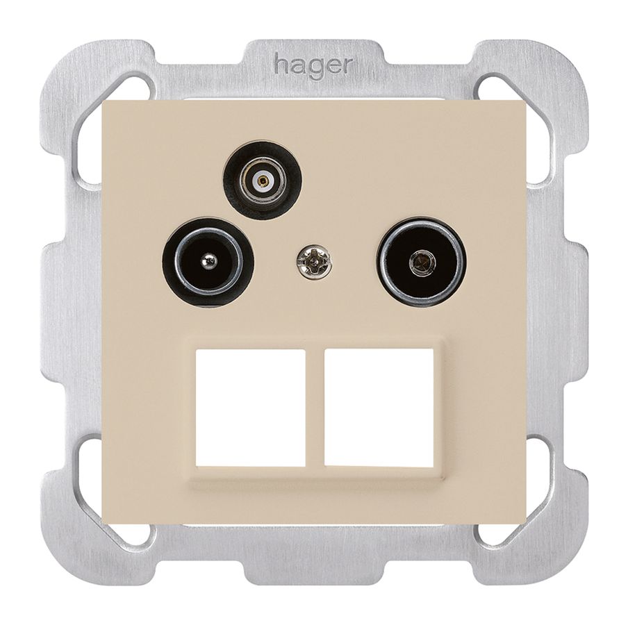 UP-Antennendose R/TV/Daten HMS kallysto B 19dB beige