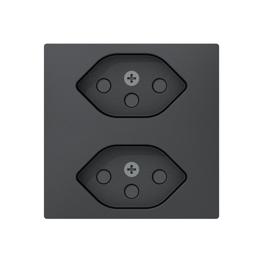 Steckdose Sidus E 2×T13 anthrazit