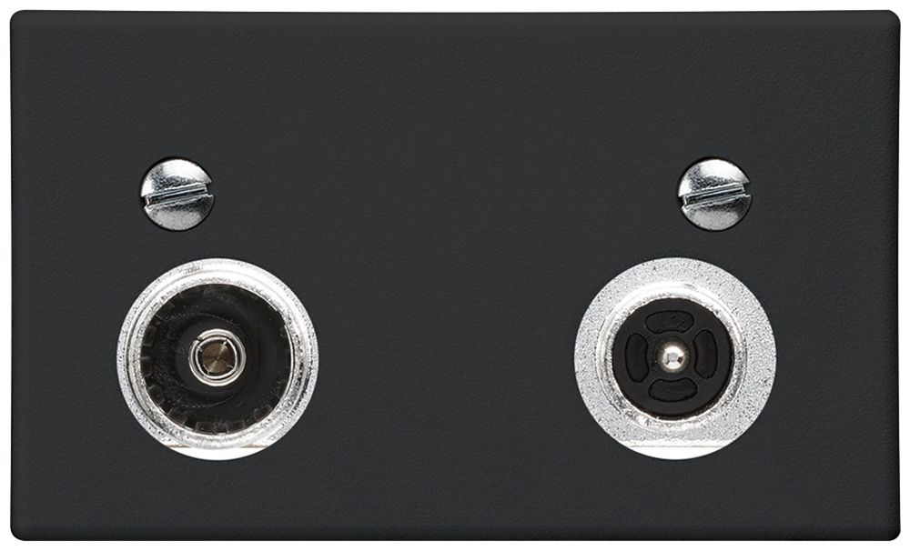 FLF-Antennendose Hager R-TV 10.5dB 2GHz schwarz