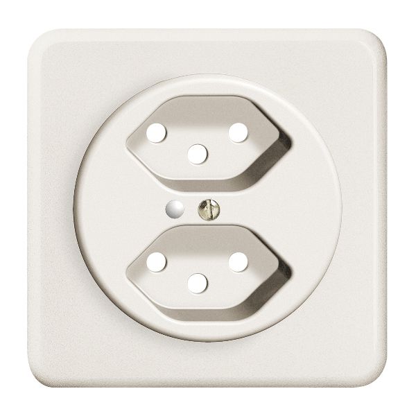 UP-Frontset FH 2×T13 weiss 86×86mm mit Linse