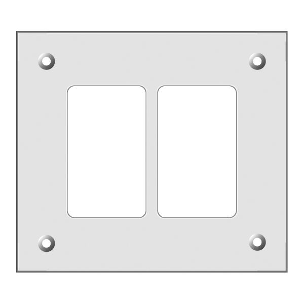 Plaque de montage FH FLF 1×2 noir