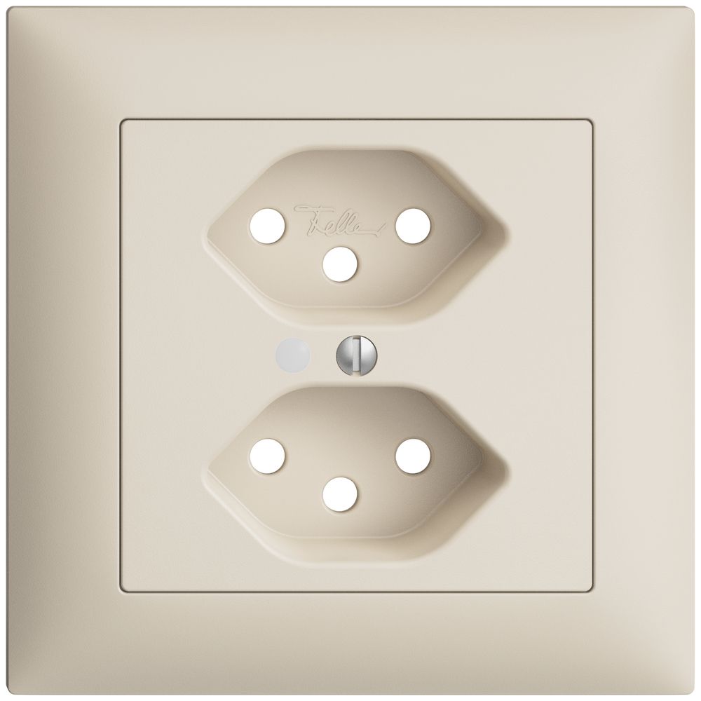 UP-Frontset EDIZIOdue crema 88×88mm 2×T13 mit Linse