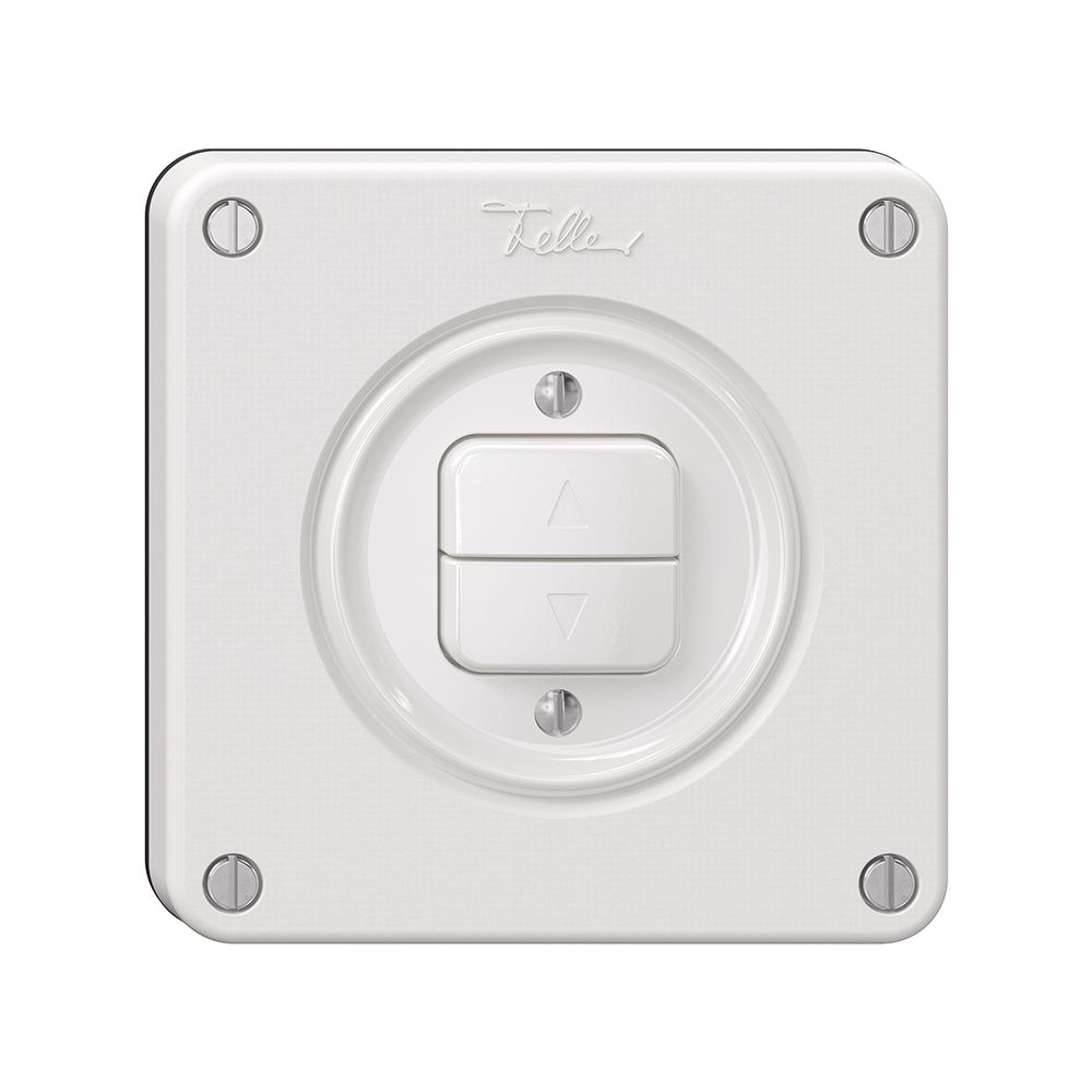 Storentaster NEVO, 1-Kanal, Einbautiefe 18 mm, 87×87 mm, weiss