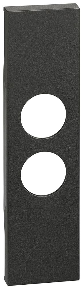 Cache Living Now pour TV 2 trous 1 module noir