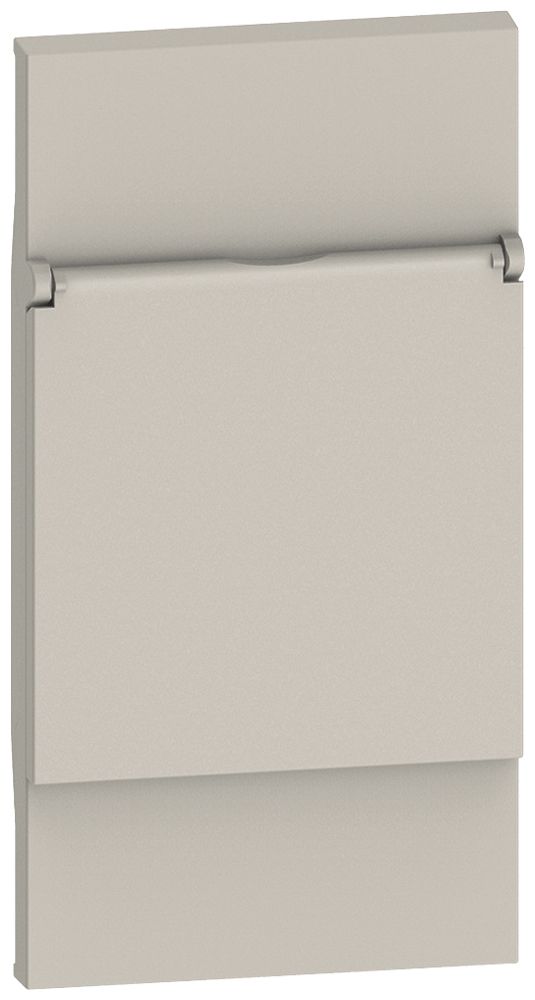 Abdeckung Living Now 2 Module für Schuko/FR/BE-Steckdose mit Klappdeckel sand