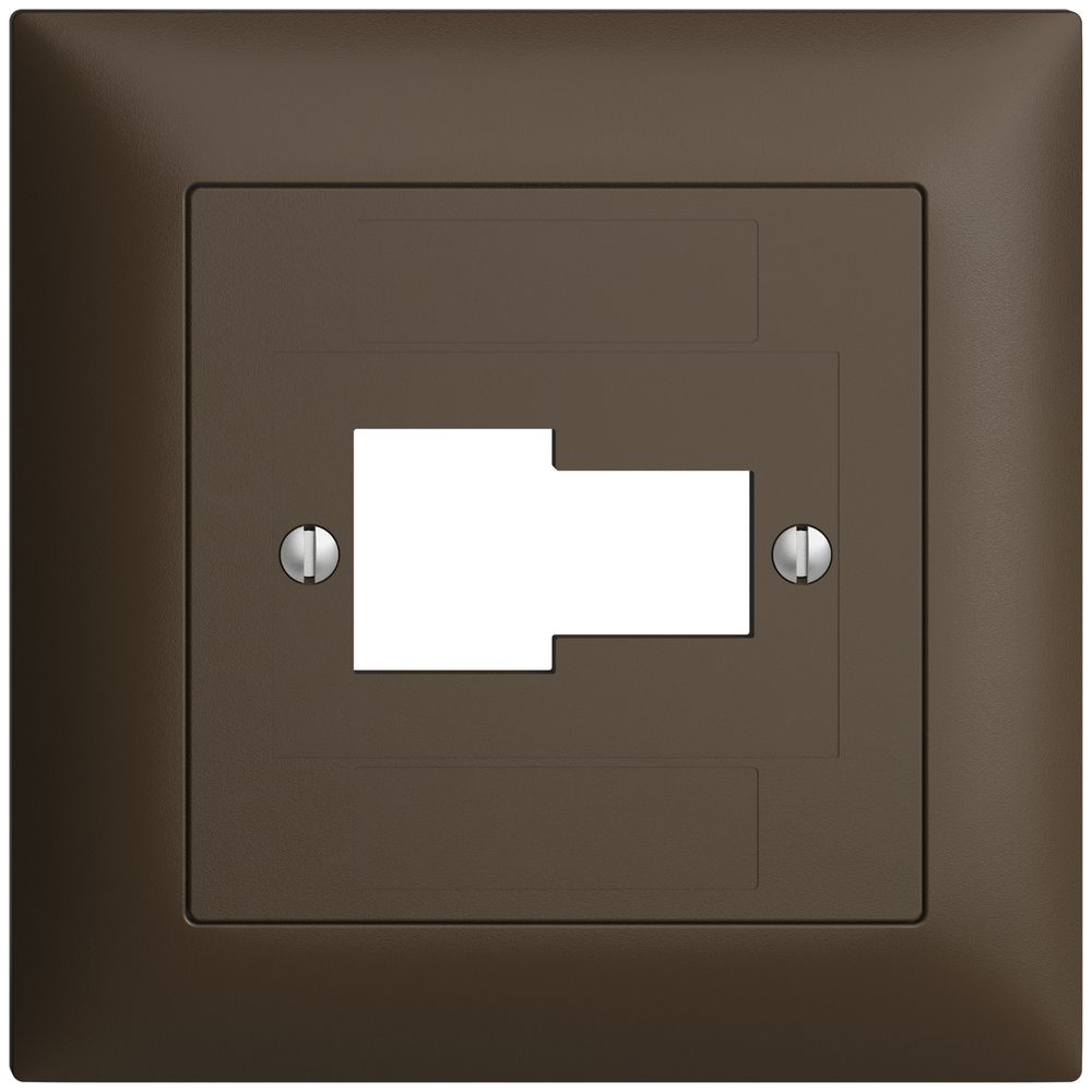 Frontset EDIZIOdue coffee 88×88mm 1×TT 1×RJ45