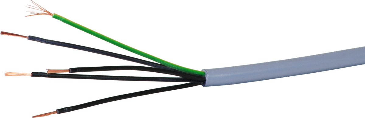 Steuerkabel LiYY 5×0.5mm² nummeriert grau
