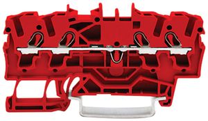 Durchgangs-Reihenklemme WAGO TOPJOB S 2.5mm² 24A 800V Push-in 4×1 TH35 rot