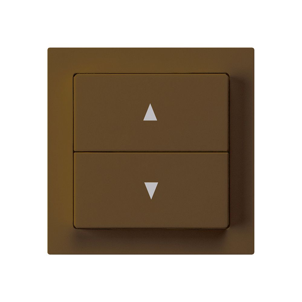 Interruttore per tapparelle kallysto marrone con 2 tasti di comando marrone