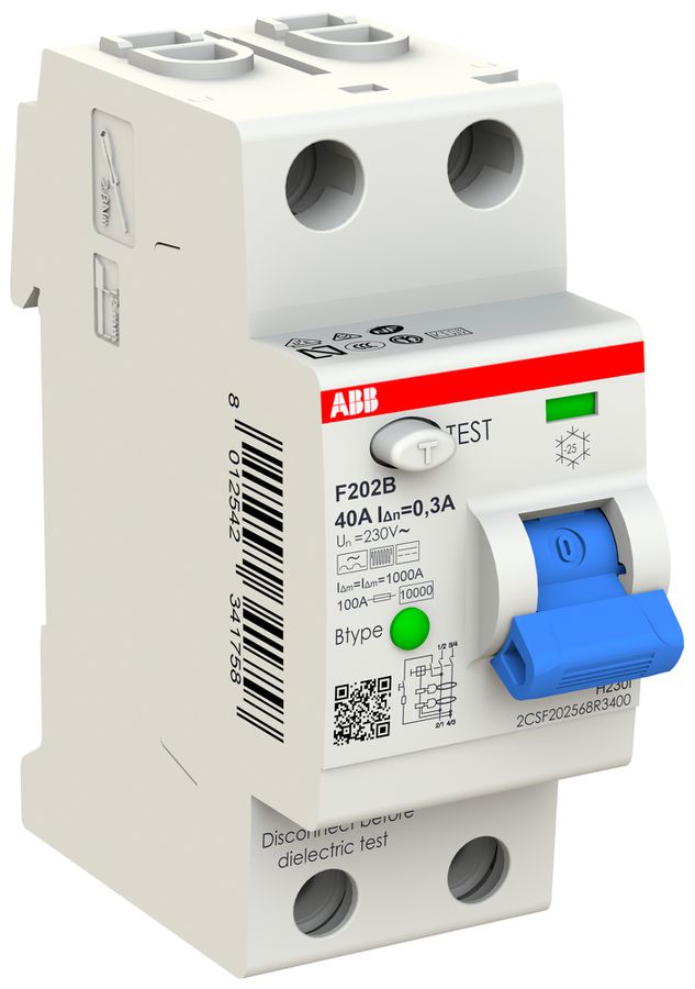 Interrupteur différentiel proM compact 1PN type B, 40A 300mA 2UM légèr.retardé