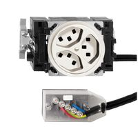 EB-Steckdose 3×T23 16A weiss 53mm L1 FH für Technofil