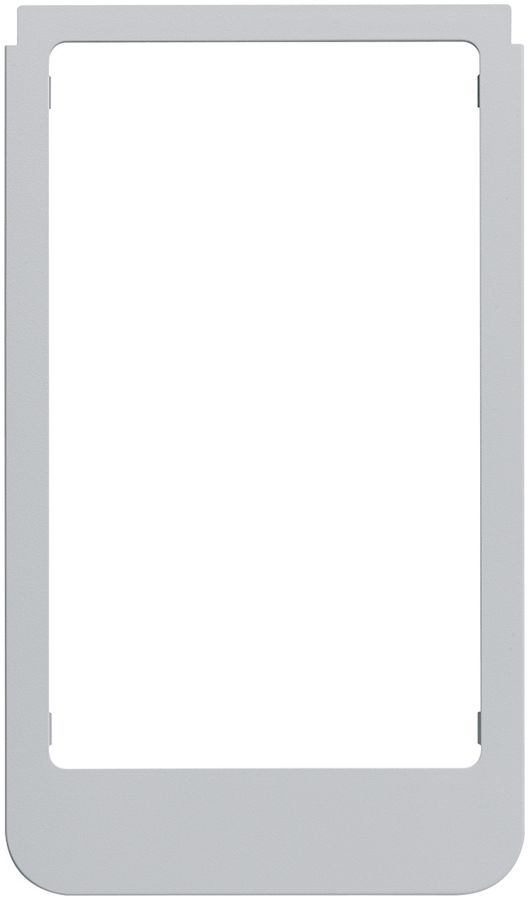 Cornice design video Hager elcom.touch rotondo grigio chiaro