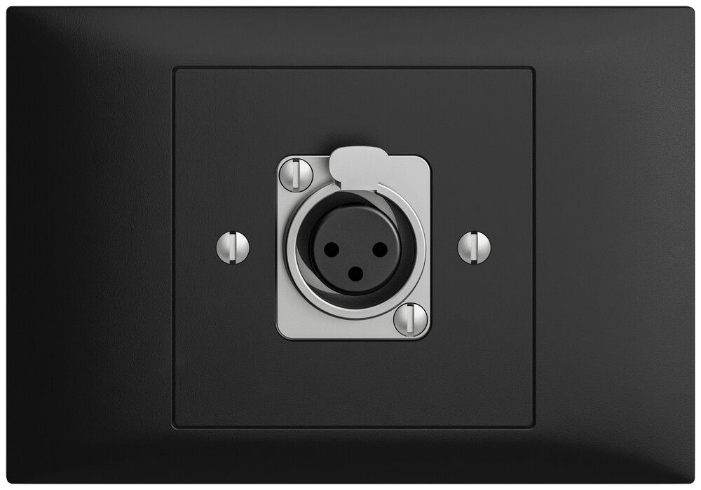 Kit di montaggio INS EDIZIOdue BKE per XLR nero