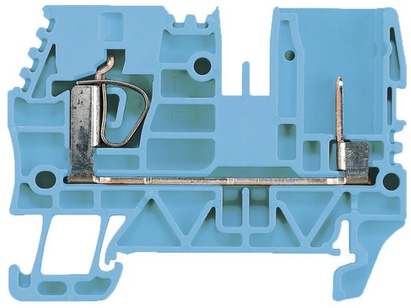 Borne de passage Weidmüller ZT 4/2AN/1 connexion à ressort 4mm² TS35 bleu
