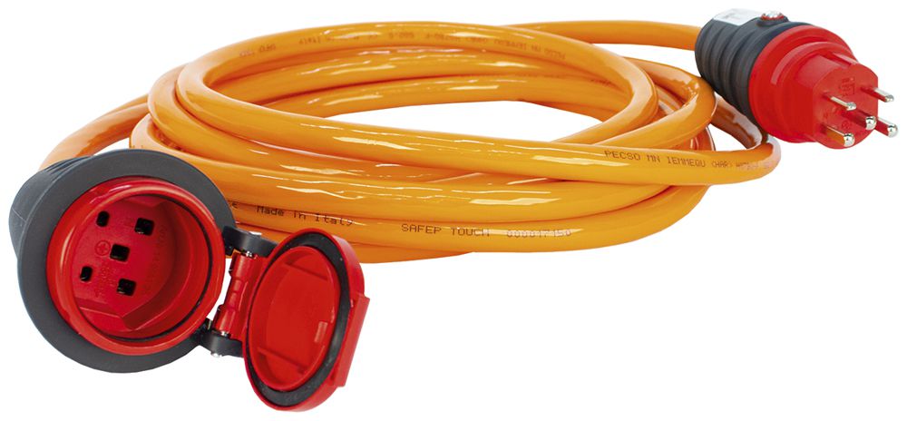 Verlängerungskabel Steffen EPR-PUR 5×2.5mm² 10m T25/T25 für Industrie orange