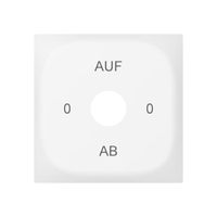 Plaque front.SIDUS pour inter.rot gravure 0-Auf-0-Ab blanc