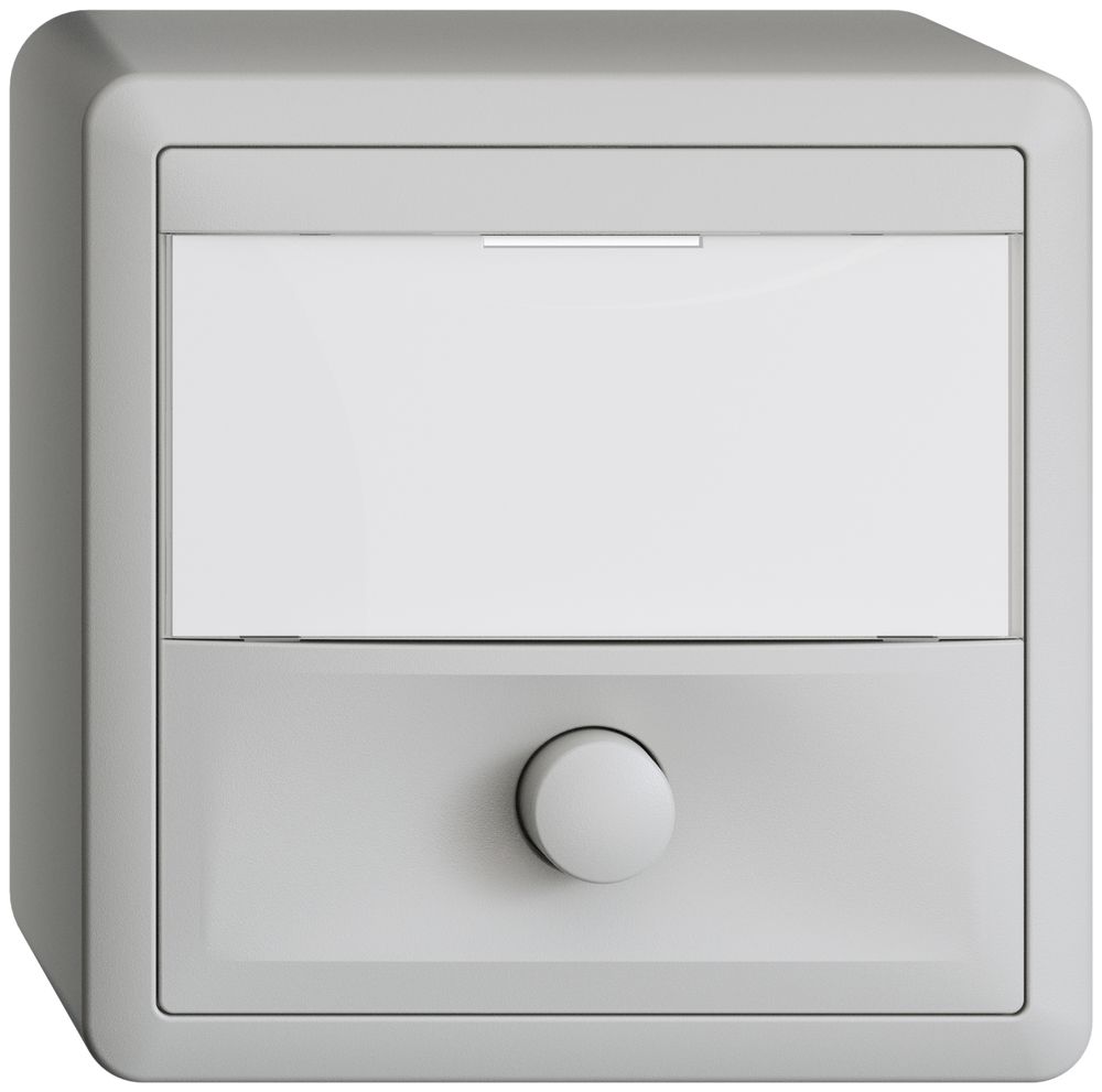 AP-Taster mit Namensschild EDIZIOdue hellgrau