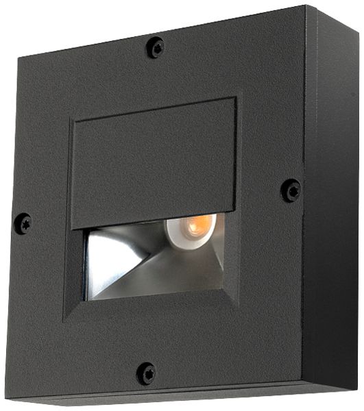 Lampada apparente LED SG Callisto 3W 140lm 827 IP65 REG 110×110mm nero