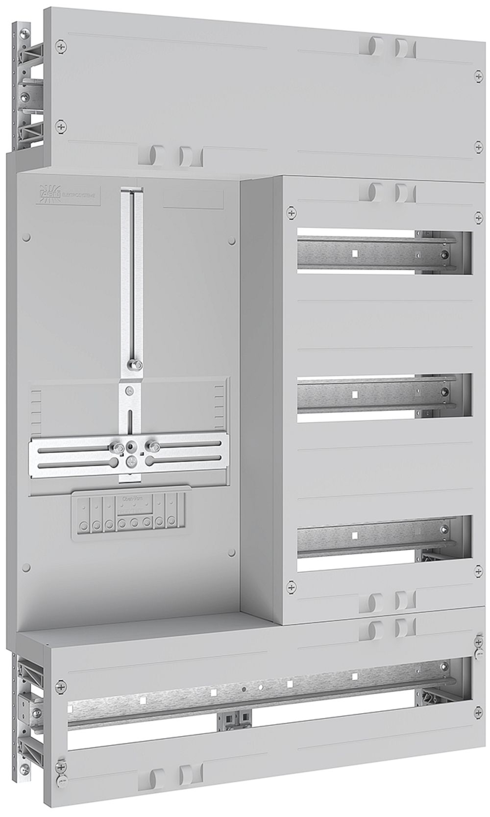 Montant complet SE Prisma XS 1 tableau compteur 2 parts 5 rangées 500×750mm