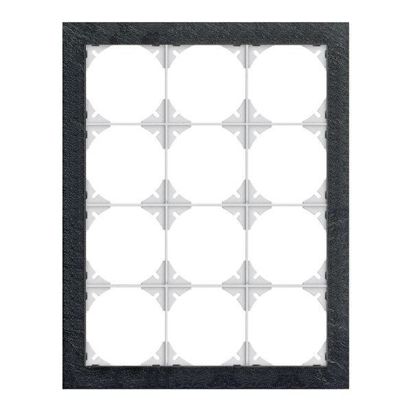 Abdeckrahmen EDIZIOdue prestige 4×3 schiefer