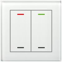 Poussoir KNX RGBW ENC MDT GTL-200W.02S 2t/4a verre blanc "neutre"